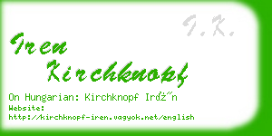 iren kirchknopf business card